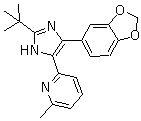 2-[4-(1,3-Benzodioxol-5-yl)-2-(tert-butyl)-1H-imidazol-5-yl]-6-methylpyridine molecular structure (CAS 694433-59-5)