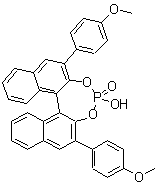 (11bR)-4-Hydroxy-2,6-bis(4-methoxyphenyl)-dinaphtho[2,1-d:1',2'-f][1,3,2]dioxaphosphepin 4-oxide molecular structure (CAS 695162-88-0)