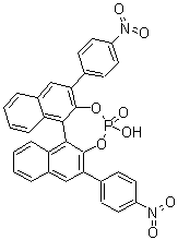 (11bR)-4-Hydroxy-2,6-bis(4-nitrophenyl)-dinaphtho[2,1-d:1',2'-f][1,3,2]dioxaphosphepin 4-oxide molecular structure (CAS 695162-89-1)