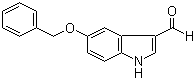 结构式 CAS# 6953-22-6, 5-苄氧基-3-吲哚甲醛; 5-苄氧基吲哚-3-甲醛