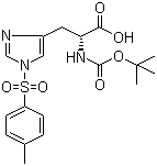 N-Boc-N'-tosyl-D-histidine molecular structure (CAS 69541-68-0)