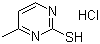structure of CAS# 6959-66-6, 4-Methylpyrimidine-2-thiol hydrochloride;2-Mercapto-4-methylpyrimidine hydrochloride