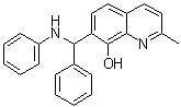 结构式 CAS# 6964-62-1, 7-(alpha-苯胺基苄基)-2-甲基-8-喹啉醇