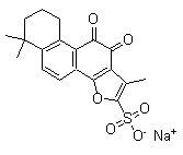 结构式 CAS# 69659-80-9, 丹参酮 IIA-磺酸钠