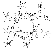 structure of CAS# 69667-29-4, Oktakis(tetramethylammonium)-T8-silisesquioxane;Octakis(tetramethylammonium)pentacyclo[9.5.1.1(3,9).1(5,15).1(7,13)]octasiloxane-1,3,5,7,9,11,13,15-octakis(yloxide)