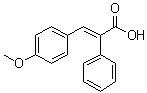 alpha-[(4-Methoxyphenyl)methylene]benzeneacetic acid molecular structure (CAS 6968-77-0)