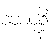 2,7-Dichloro-alpha-[(dibutylamino)methyl]-9H-fluorene-4-methanol molecular structure (CAS 69759-61-1)