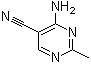 structure of CAS# 698-29-3, 4-Amino-2-methyl-5-pyrimidinecarbonitrile;5-Cyano-4-amino-2-methylpyrimidine; NSC 459; Pynitrile
