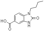 1-Butyl-2,3-dihydro-2-oxo-1H-benzimidazole-5-carboxylic acid molecular structure (CAS 698981-46-3)