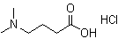 structure of CAS# 69954-66-1, 4-(Dimethylamino)butyric acid hydrochloride;3-Carboxy-N,N-dimethyl-1-propanaminium chloride; 4-(Dimethylamino)butanoic acid hydrochloride