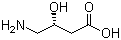 结构式 CAS# 7013-07-2, (R)-(-)-4-氨基-3-羟基丁酸
