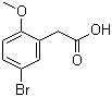 5-溴-2-甲氧基苯乙酸分子结构 (CAS 7017-48-3)