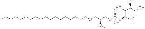 D-2,3-Dideoxy-2-myo-inositol 1-[(R)-2-methoxy-3-(octadecyloxy)propyl hydrogen phosphate] molecular structure (CAS 701976-55-8)