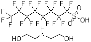 1,1,2,2,3,3,4,4,5,5,6,6,7,7,8,8,8-Heptadecafluoro-1-octanesulfonic acid compd. with 2,2'-iminobis[ethanol] (1:1) molecular structure (CAS 70225-14-8)