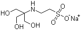 结构式 CAS# 70331-82-7, 2-[(三(羟甲基)甲基)氨基]-1-乙磺酸钠