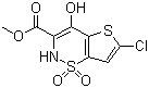 6-Chloro-4-hydroxy-3-methoxycarbonyl-2H-thieno[2,3-e]-1,2-thiazine-1,1-dioxide molecular structure (CAS 70374-51-5)