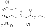 N-[(2,3-Dichloro-6-nitrophenyl)methyl]glycine ethyl ester monohydrochloride molecular structure (CAS 70380-50-6)