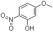 structure of CAS# 704-14-3, 5-Methoxy-2-nitrophenol;2-Hydroxy-4-methoxynitrobenzene; 3-Methoxy-6-nitrophenol; 2-Nitro-5-methoxyphenol; NSC 1167