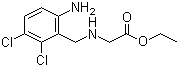 结构式 CAS# 70406-92-7, N-(2,3-二氯-6-氨基苄基)甘氨酸乙酯