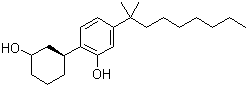 顺式-5-(1,1-二甲基辛基)-2-[(1R,3S)-3-羟基环己基]苯酚分子结构 (CAS 70434-92-3)