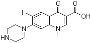 6-Fluoro-1,4-dihydro-1-methyl-4-oxo-7-(1-piperazinyl)-3-quinolinecarboxylic acid molecular structure (CAS 70459-07-3)
