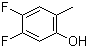4,5-二氟-2-甲基苯酚分子结构 (CAS 704884-76-4)
