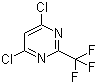 structure of CAS# 705-24-8, 4,6-Dichloro-2-(trifluoromethyl)pyrimidine;4,6-Dichloro-2-trifluoromethylpyrimidine