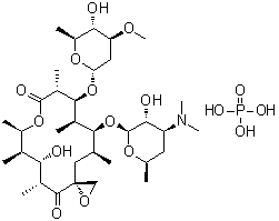 竹桃霉素磷酸盐分子结构 (CAS 7060-74-4)