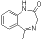 structure of CAS# 70656-87-0, 1,3-Dihydro-5-methyl-2H-1,4-benzodiazepin-2-one;Ro 05-3663; Ro 5-3663