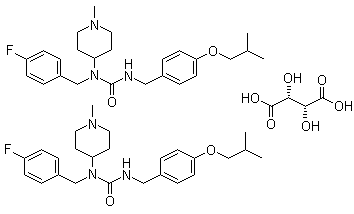 Pimavanserin tartrate molecular structure (CAS 706782-28-7)