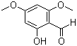 structure of CAS# 708-76-9, 4,6-Dimethoxysalicylaldehyde;4,6-Dimethoxy-2-hydroxybenzaldehyde