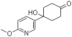 4-羟基-4-(6-甲氧基吡啶-3-基)环己酮分子结构 (CAS 708273-57-8)