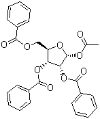 alpha-D-Ribofuranose 1-acetate 2,3,5-tribenzoate molecular structure (CAS 70832-64-3)