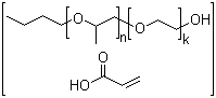 2-Propenoic acid polymer with methyloxirane polymer with oxirane monobutyl ether molecular structure (CAS 70857-15-7)