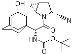 N-[(1S)-2-[(1S,3S,5S)-3-Cyano-2-azabicyclo[3.1.0]hex-2-yl]-1-(3-hydroxytricyclo[3.3.1.1(3,7)]dec-1-yl)-2-oxoethyl]carbamic acid 1,1-dimethylethyl ester molecular structure (CAS 709031-43-6)
