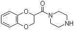 structure of CAS# 70918-00-2, 1-(1,4-Benzodioxane-2-carbonyl)piperazine;1-[(2,3-Dihydro-1,4-benzodiaxan-2-yl)carbonyl]piperazine