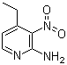 结构式 CAS# 70936-16-2, 4-乙基-3-硝基-2-吡啶胺