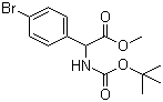 结构式 CAS# 709665-73-6, (4-溴苯基)-叔丁氧羰基氨基乙酸甲酯