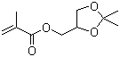 结构式 CAS# 7098-80-8, 甲基丙烯酸丙酮缩甘油酯; 甲基丙烯酸 2,2-二甲基-1,3-二氧环戊烷-4-甲醇酯