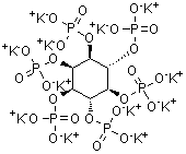 myo-肌醇六(磷酸二氢酯)十二钾盐分子结构 (CAS 70981-46-3)