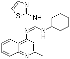 结构式 CAS# 71079-19-1, 替美加定; 替美该定; N-环己基-N''-(2-甲基喹啉-4-基)-N'-2-噻唑基胍