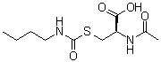 N-乙酰基-L-半胱氨酸丁基氨基甲酸酯分子结构 (CAS 71084-39-4)