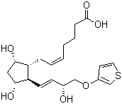 structure of CAS# 71116-82-0, Tiaprost;7-[3,5-Dihydroxy-2-[3-hydroxy-4-(3-thienyloxy)-1-butenyl]cyclopentyl]-5-heptenoic acid