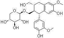 Isolariciresinol 9'-beta-D-xylopyranoside molecular structure (CAS 71222-06-5)
