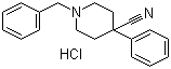 结构式 CAS# 71258-18-9, 1-苄基-4-氰基-4-苯基哌啶盐酸盐