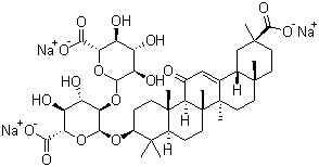 Trisodium glycyrrhizinate molecular structure (CAS 71277-78-6)