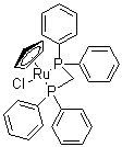 Chloro(cyclopentadienyl)[bis(diphenylphosphino)methane]ruthenium molecular structure (CAS 71397-33-6)