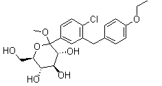 Methyl 1-C-[4-chloro-3-[(4-ethoxyphenyl)methyl]phenyl]-alpha-D-glucopyranoside molecular structure (CAS 714269-57-5)