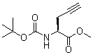 (2S)-2-[[(1,1-Dimethylethoxy)carbonyl]amino]-4-pentynoic acid methyl ester molecular structure (CAS 71460-02-1)