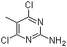 结构式 CAS# 7153-13-1, 2-氨基-4,6-二氯-5-甲基嘧啶